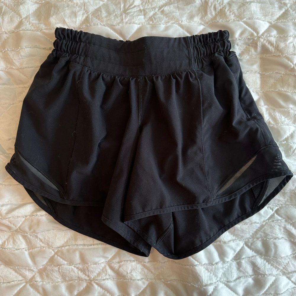 Black Lululemon Hottie Hot shorts